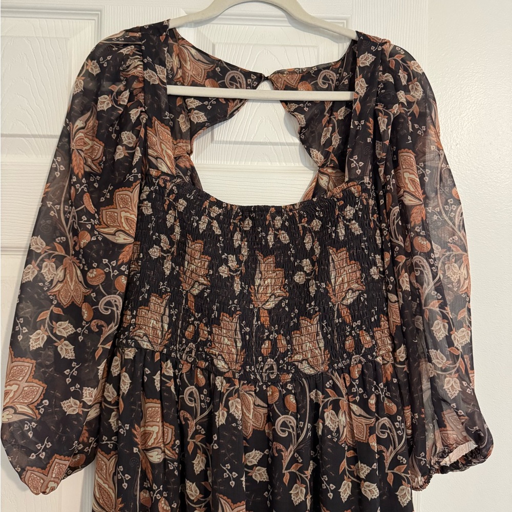 Letmebe Anthropologie autumn paisley midi dress